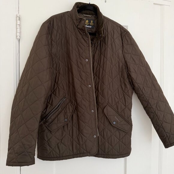 Barbour Men's Powell Quilted JacketBrownLarge